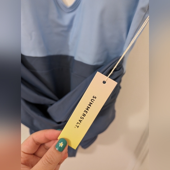 Summersalt The Twist Backflip One-piece Blue Swimsuit size 4 - Picture 6 of 11